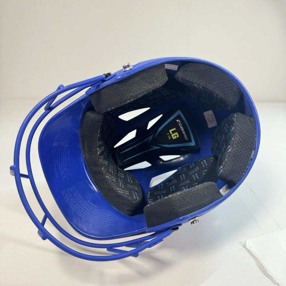 Champro Softball Batting Helmet with Face Guard – Blue – Size Large (7